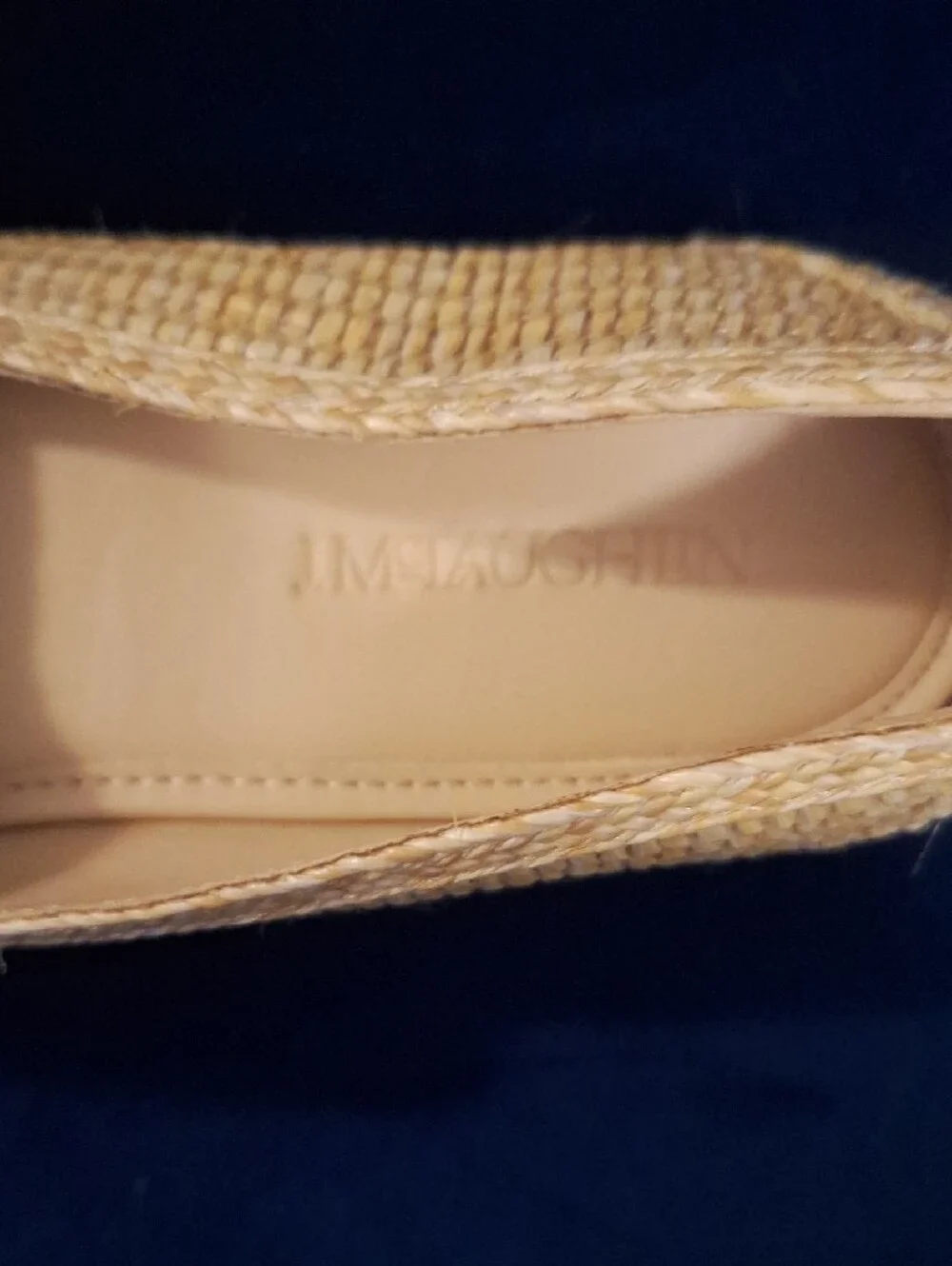 J. McLaughlin Natural Raffia Shira Espadrille  Slip-On
